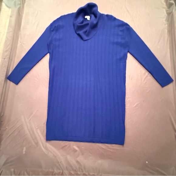 Per Se by Carlisle Purple Cowlneck Sweater Dress Size Small MSRP $295 - Picture 7 of 8